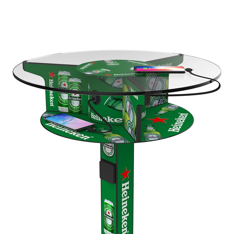 Patent Lunam charging table Glass top 3 in 1 retractable charge cable For mobile phones, pad and tablets charge.