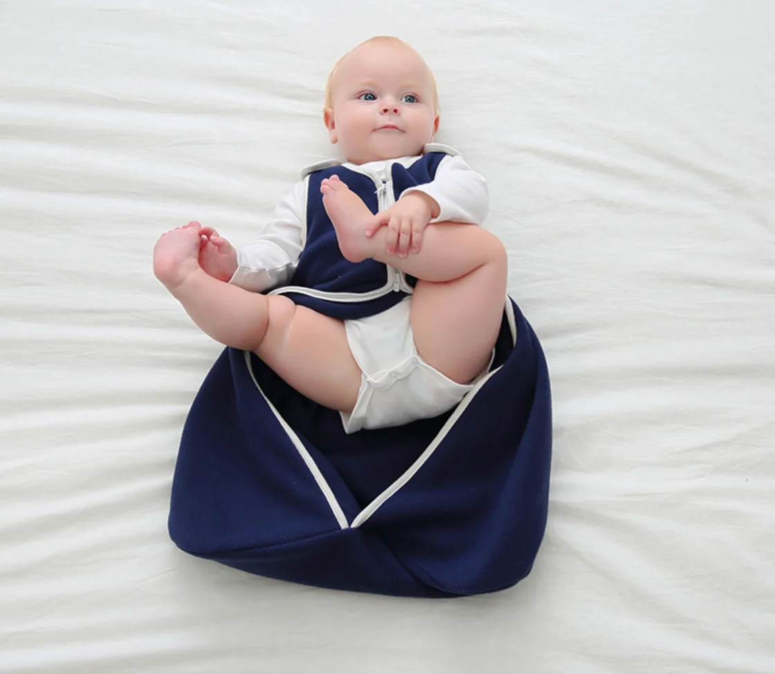 Baby Sleeping Bag Sack Convenient Shoulder Straps Sleepwear Fleece Wearable Blanket