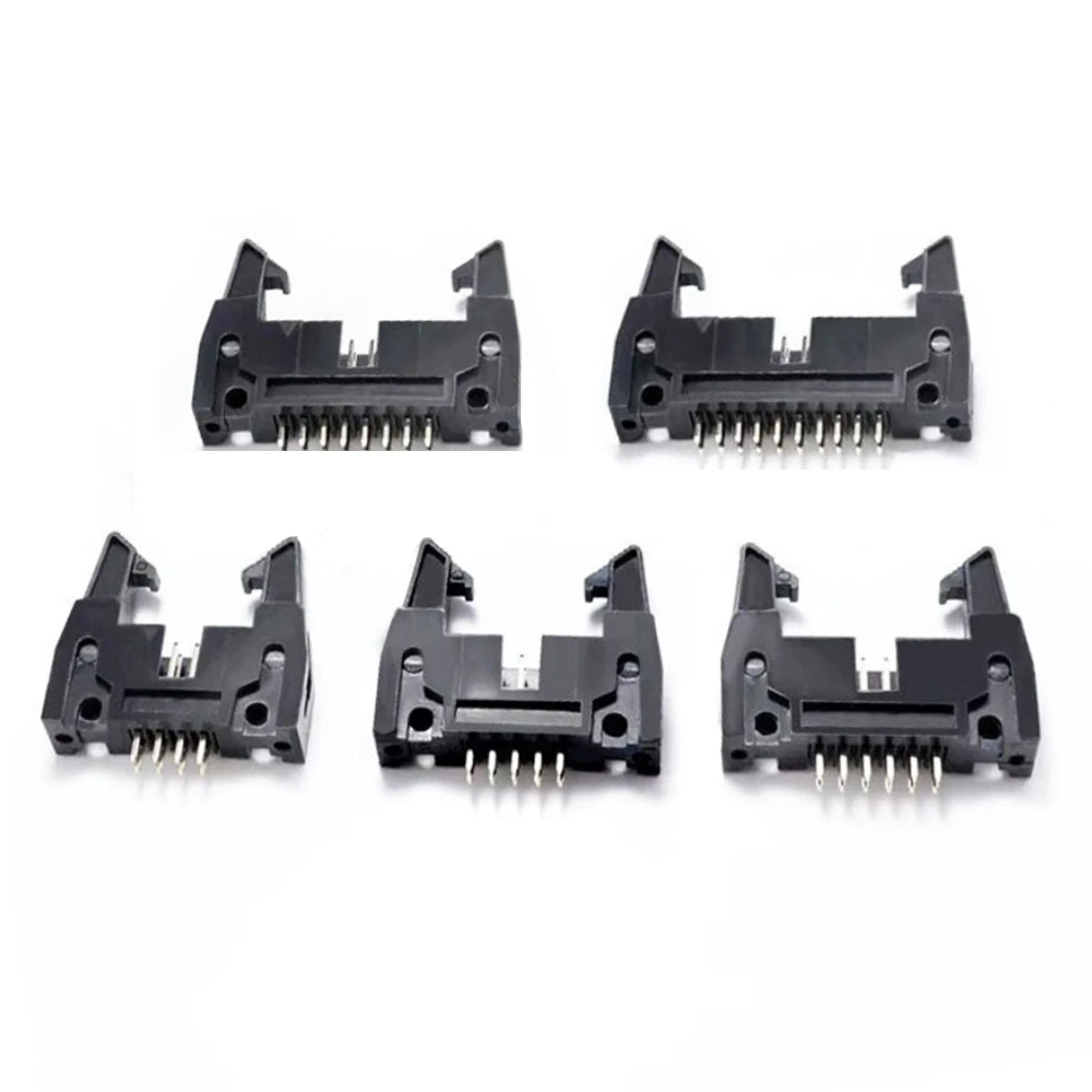 Wire to Board  IDC Male Box Header Cable Connector 2*5 16 14 2x13 pin Ejector Header 2.54mm Vertical SMT Shrouded Headers