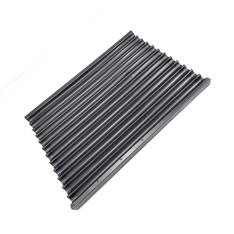 60*80 Aluminium Non Stick Perforated Baguette Baking Pan Bakery French Bread Loaf Baking Trays for Commercial Baking