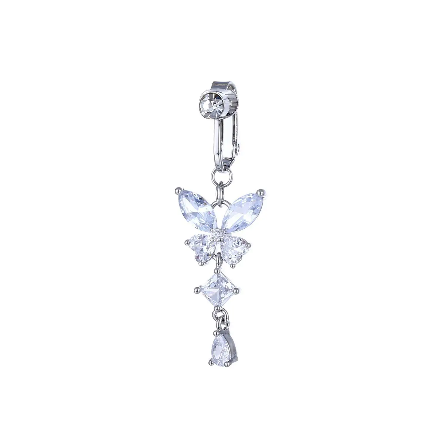 Butterfly Navel Piercing Belly Rings Sexy Body Piercing Jewelry Stainless Steel Button Navel Ring for Women