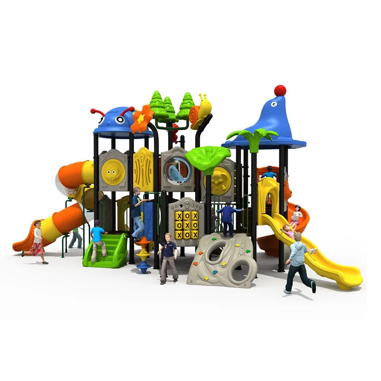 Hot selling entertainment plastic slide outdoor children playground design playground equipment