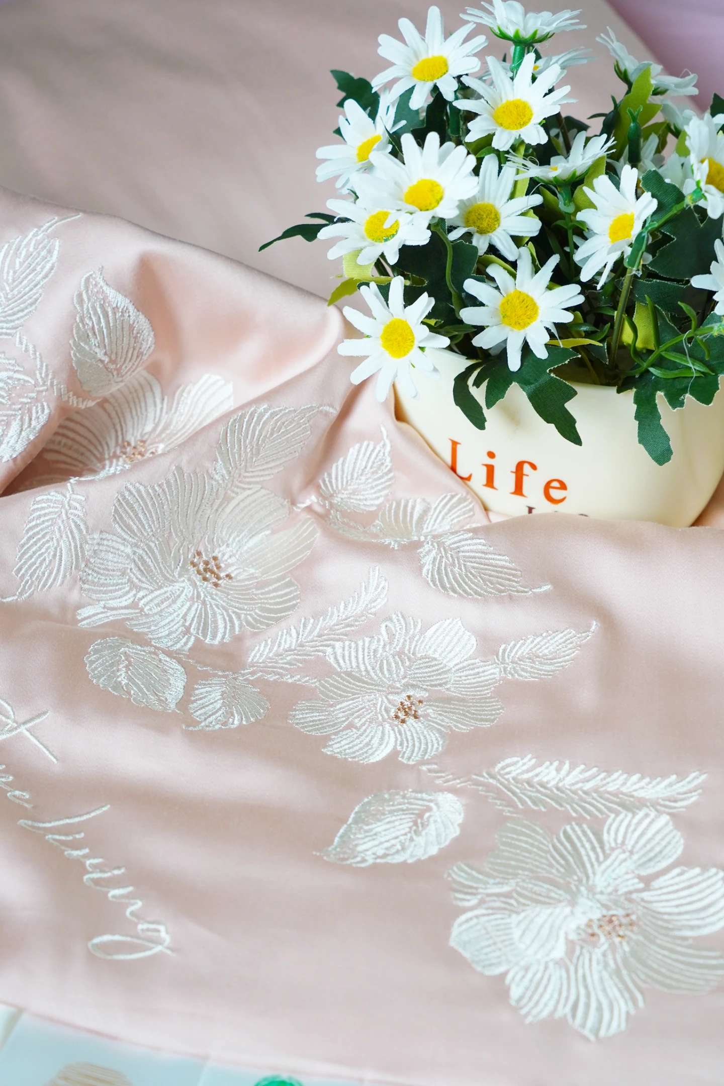 Новое дизайнерское летнее одеяло однотонное натуральное шелковое красивый цветочный кондиционер с вышивкой прохладное