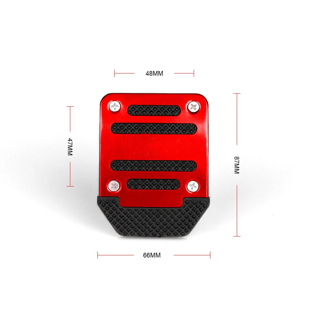 PUERXIN PVC Universal Manual Transmission 3PCS Non-Slip Car Brake Foot Pedal Pad Cover Set Kit For Cars