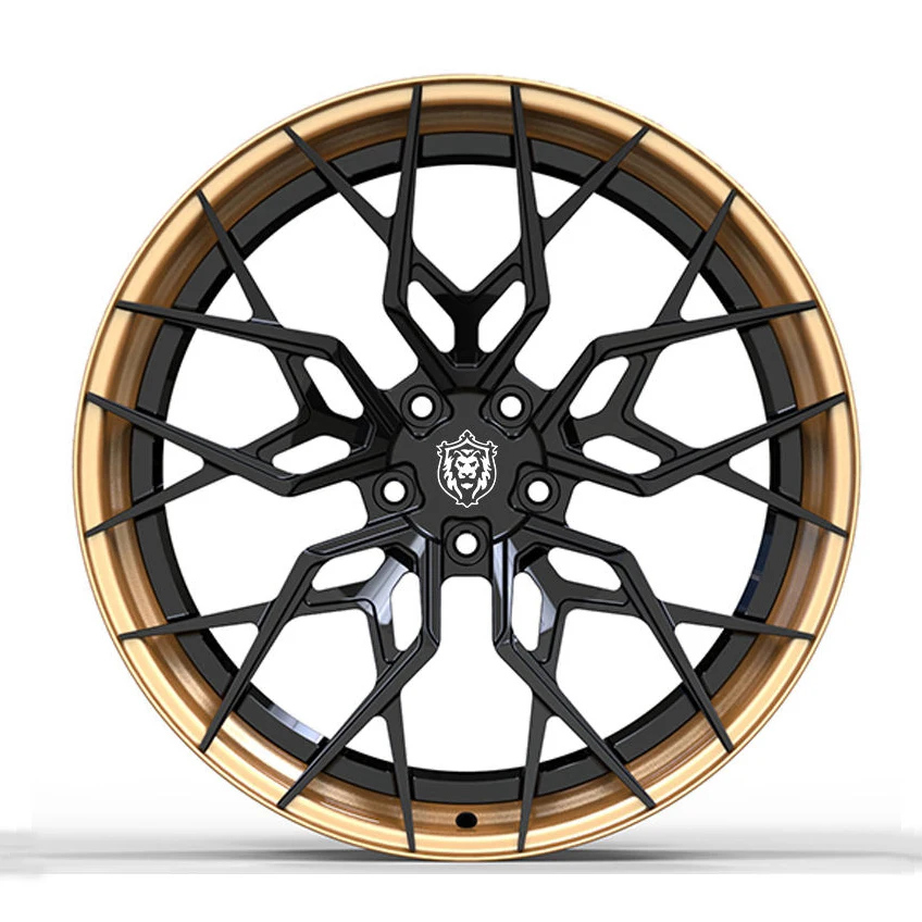 2023 fashion black gold color two-tone car rims everysize forged luxury aluminum alloy wheels for toyota corolla