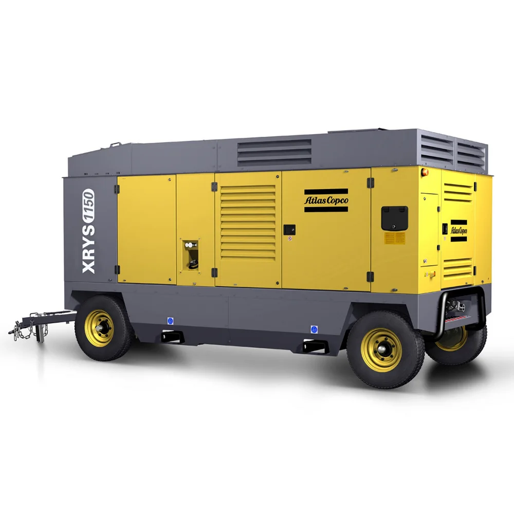 Переносные воздушные компрессоры Atlas Copco XAMS1150 XATS1200 с дизельным приводом 8 бар psi 30 м3 AtlasCopco cfm используются для