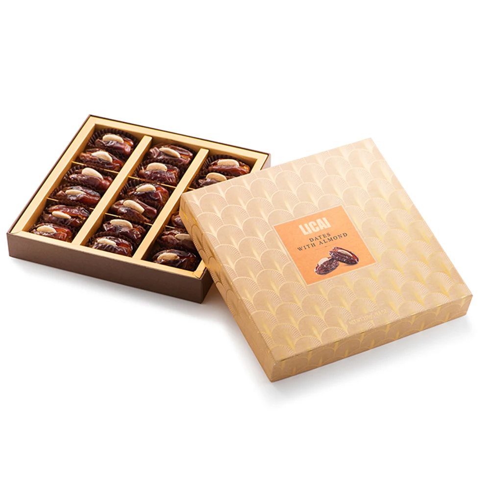 custom luxury paper cardboard ramadan dubai chocolate dates gift box packaging for dates