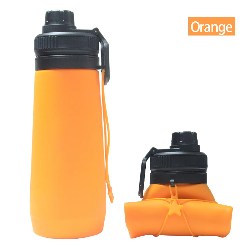 Space-saving Water Bottle Outdoor Travelling Portable Safe Materials Collapsible Silicone Bottle