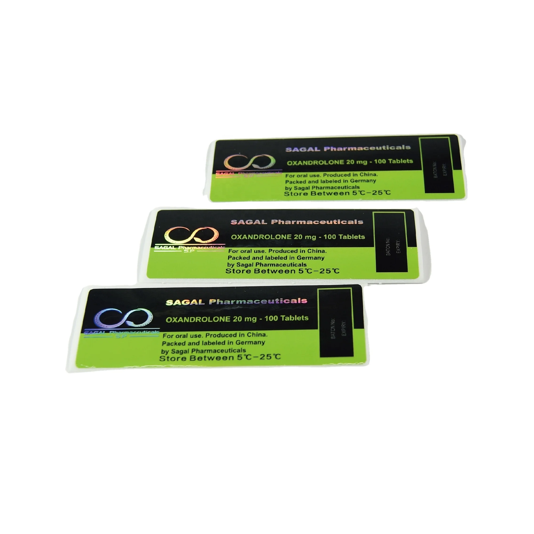Various GEN PHARMA 10ml vial labels DECA/ TEST E 300 sticker