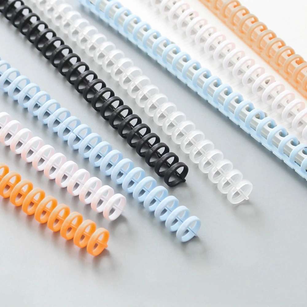 12mm Notebook Plastic Binding Spiral Strip 30 Hole Circle Ring Book Binder A4 Loose-leaf Paper Booking Coil School Office Supply