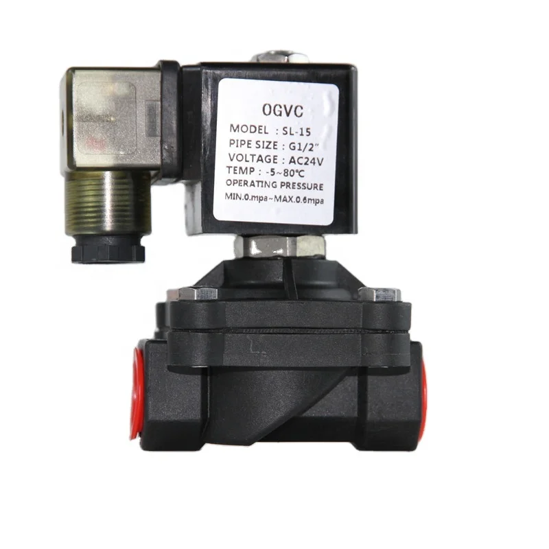 OGV  AC24V Normally Close Plastic PVC Solenoid Valve for Mining Boiler and Power Industries Water