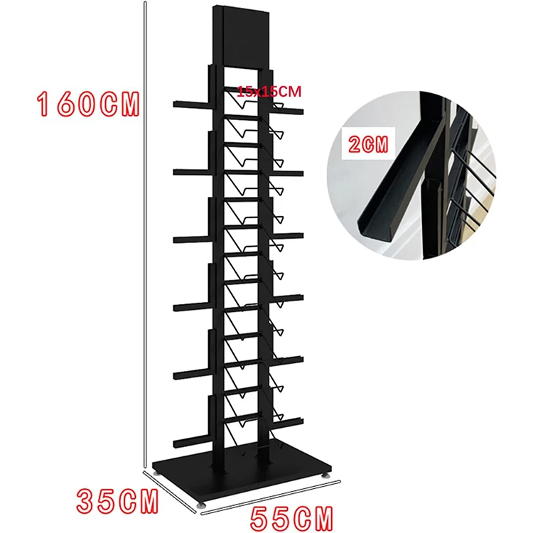 13-Layer Tiles Sample Organizer Rack, Floor Standing Ceramic Tile Display Stand Shelf For Exhibition Halls Store