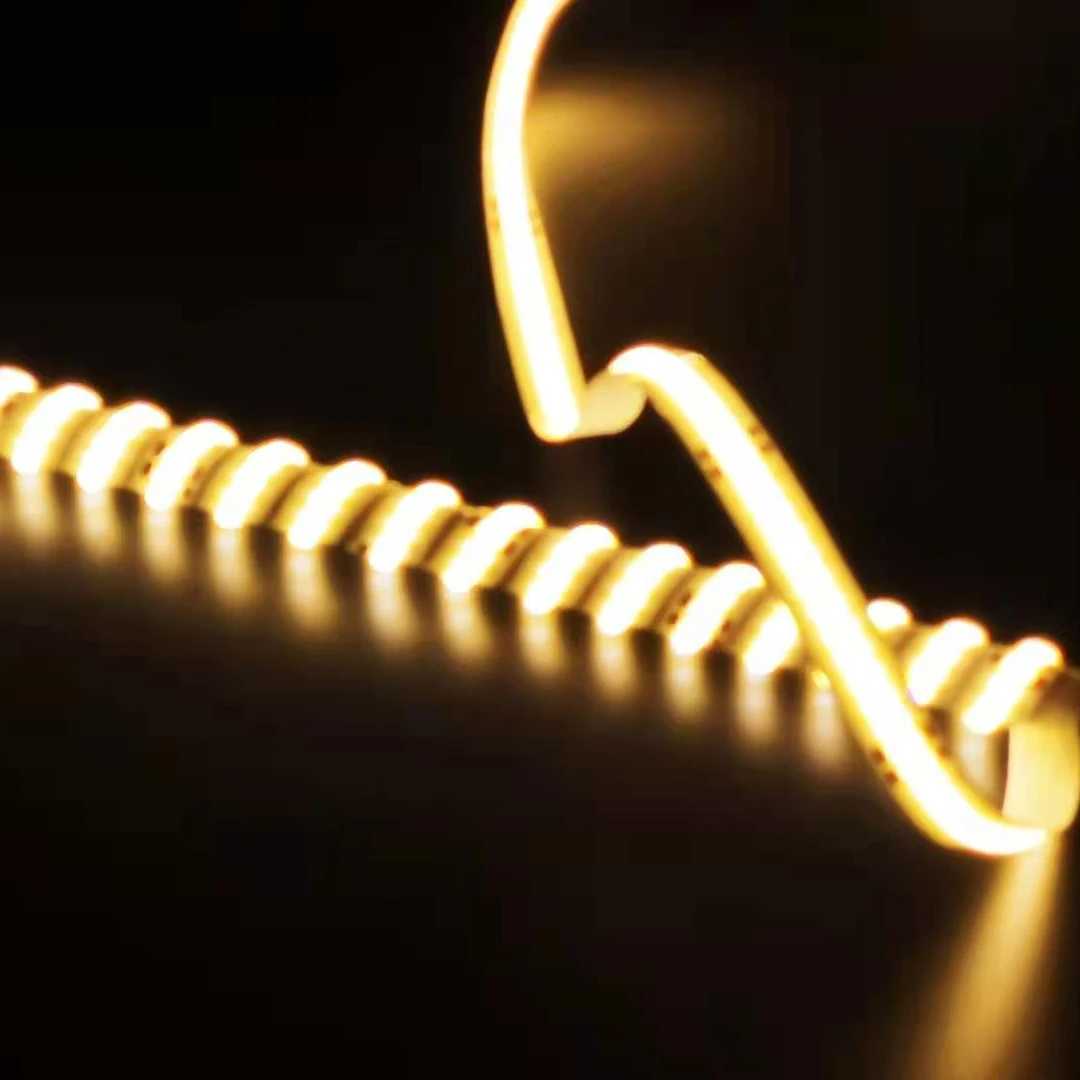 Шэньчжэнь завод 12v 24v 5m теплый белый гибкая светодиодная лента cob для замены 2835 2210