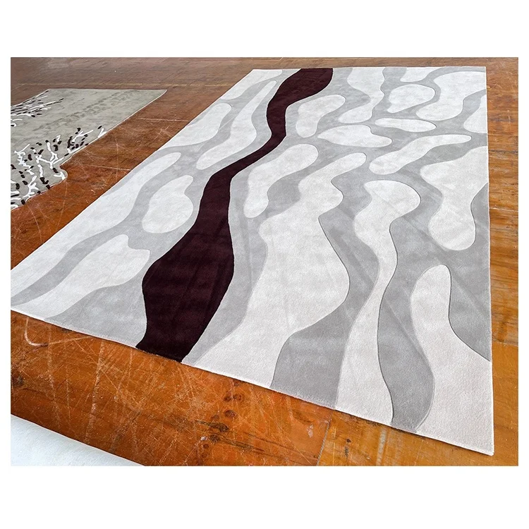 Factory custom quality carpets and rugs hand tufted NZ wool carpet modern area rugs for home decoration