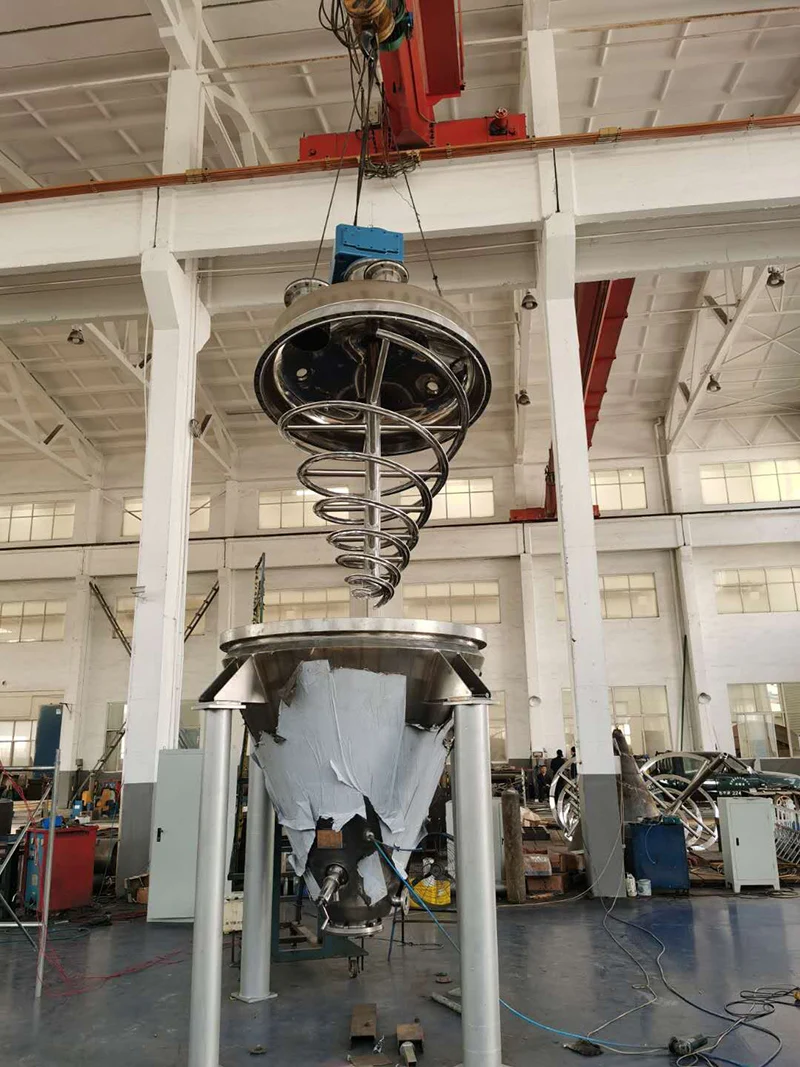High Precise Chemical Powder Vertical Conical Double Screw Cone Mixer Dryer/Ribbon Blender
