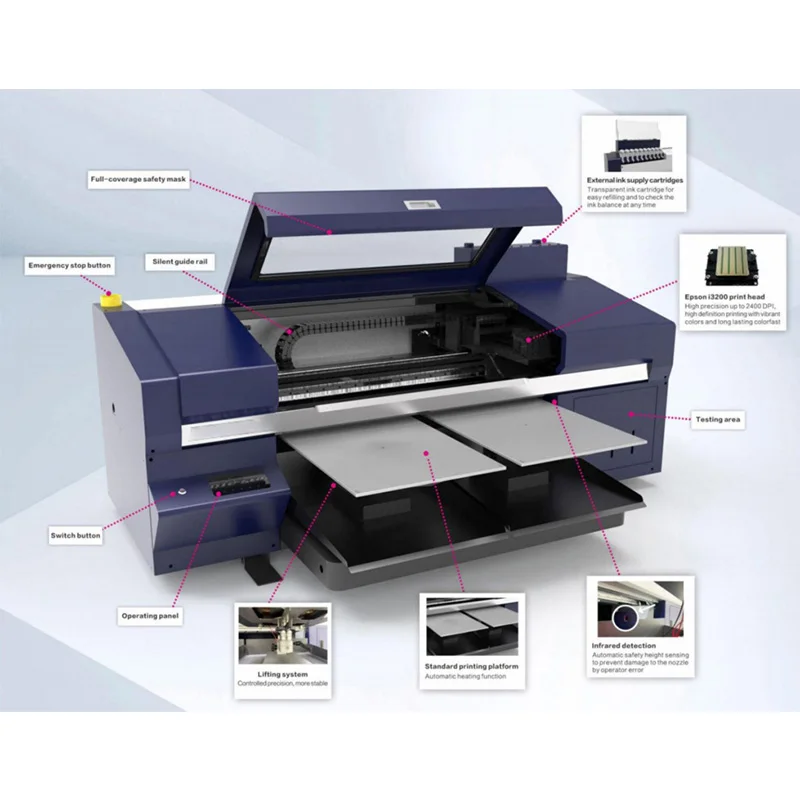 High Quality DTG T-Shirt Printer | Direct to Garment Printer with EPSON I3200 Print Heads