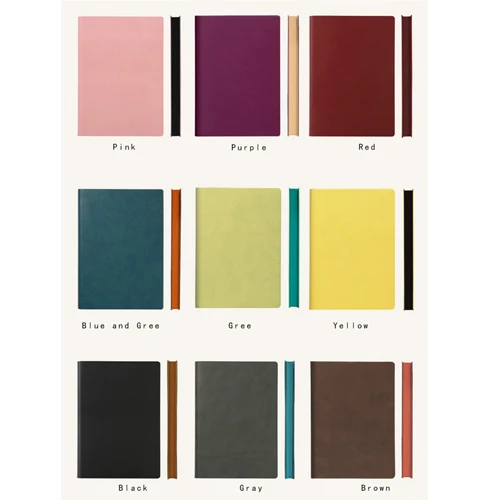 A5 PU leather softcover notebook journal with 2022 2023 day planner and diary custom