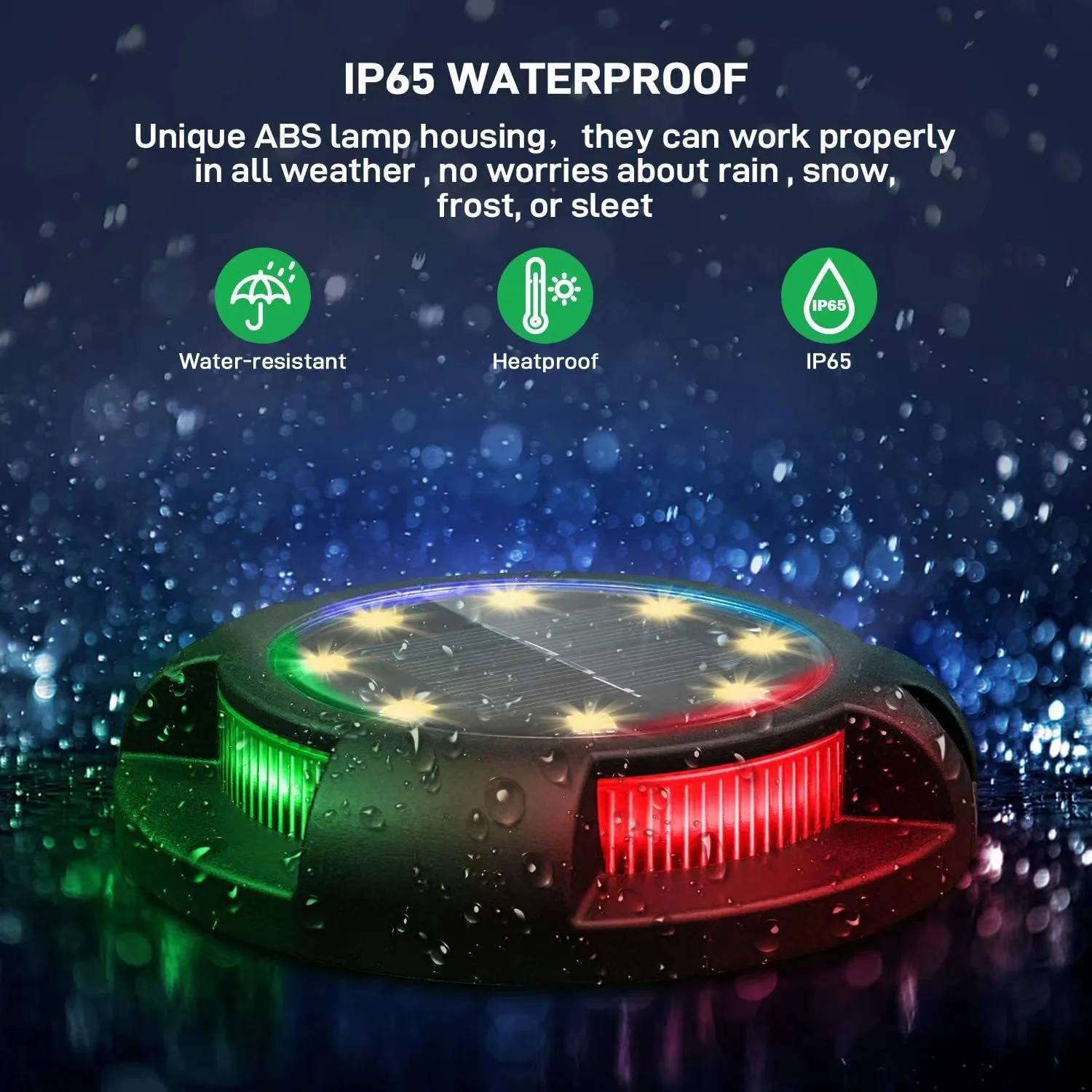 2023 Smart Lawn Patio Led Stainless Steel Solar Powered Disk Lawn Light, Green Powered Outdoor 8 led Solar Garden Light