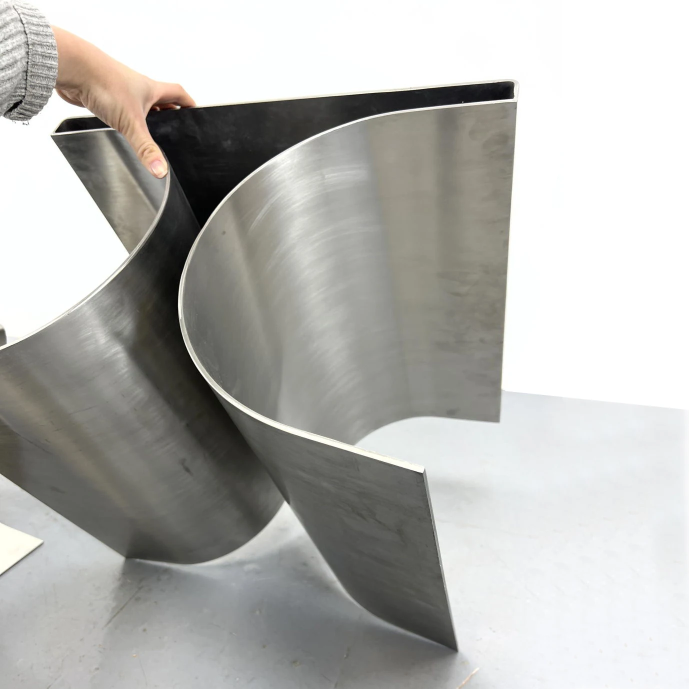 Небольшой табурет для ног из натуральной кожи нержавеющей стали