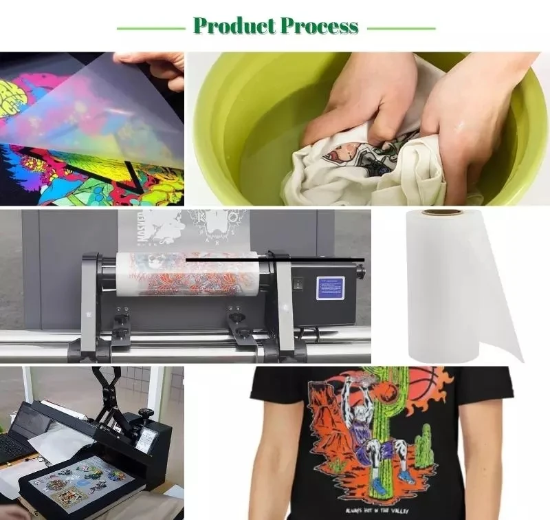 Custom size A3 A4 A3+ 30cm 33cm 40cm 42cm dtf paper pet film sheet roll for digital dtf dtg heat transfer printing