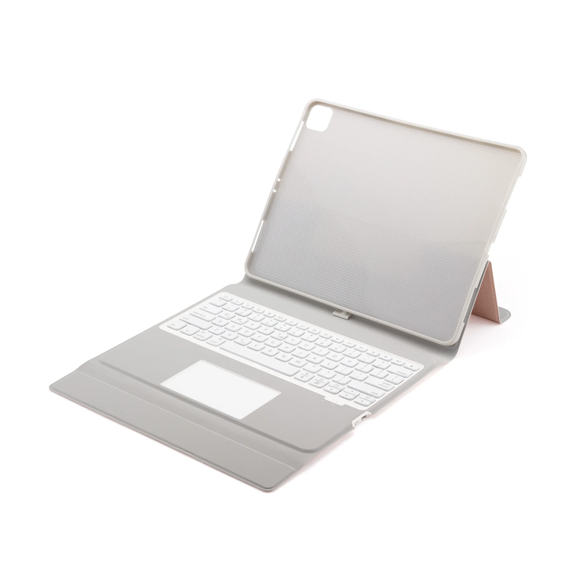 Promotion 12.9inch RGB Light Bluetooth Wireless Leather Keyboard Trackpad Case for Ipad pro
