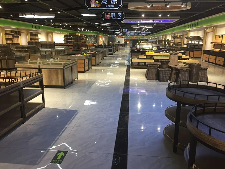 Wall Side Gondola Shelving Advertising Display Supermarket Racks Supermarket Shelf For Bread