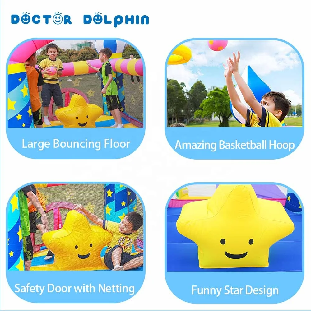 New Cheap Wholesale Kids Small Indoor Air Jumping Combo Moon Inflatable Bounce House for Sale China