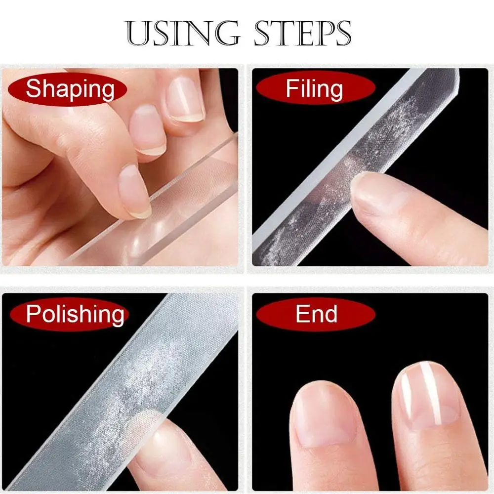 Nano Glass Nail Shiner Polished Nail File and Buffer Crystal for Natural and Acrylic Nails