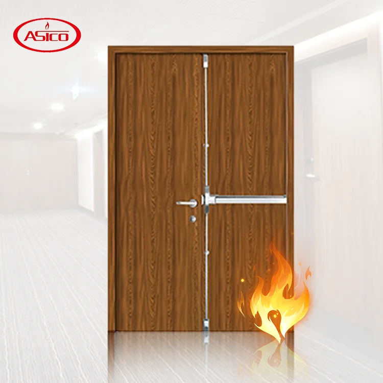 Fire Rated Wood Interior Luxurious Latest Design Sensor Solid Teak Price Hotel Room Door For Sale