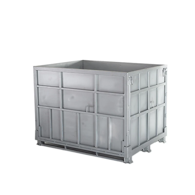 Foldable Stackable Steel Pallet Box Crates for Warehousing Transportation Turnover Box