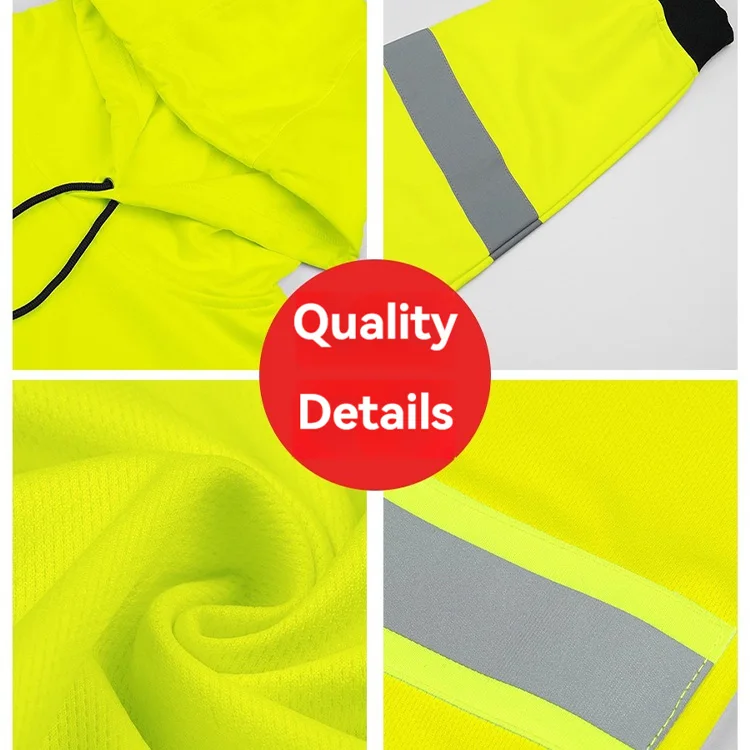 Customized Traffic UV Protection High Visibility T-shirt & Hoodies Tie-dye Digital Printing Safety Reflective Clothing