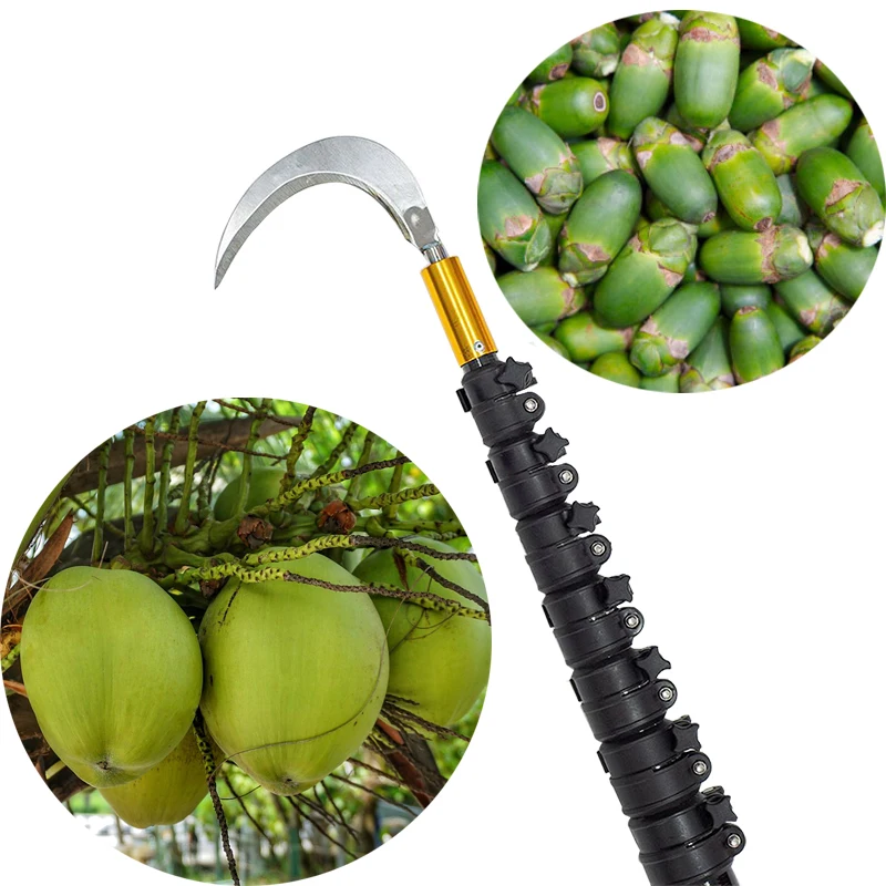 In Stock High stiffness lightweight 18m 60FT telescoping pole carbon fiber telescopic pole for areca nut harvest