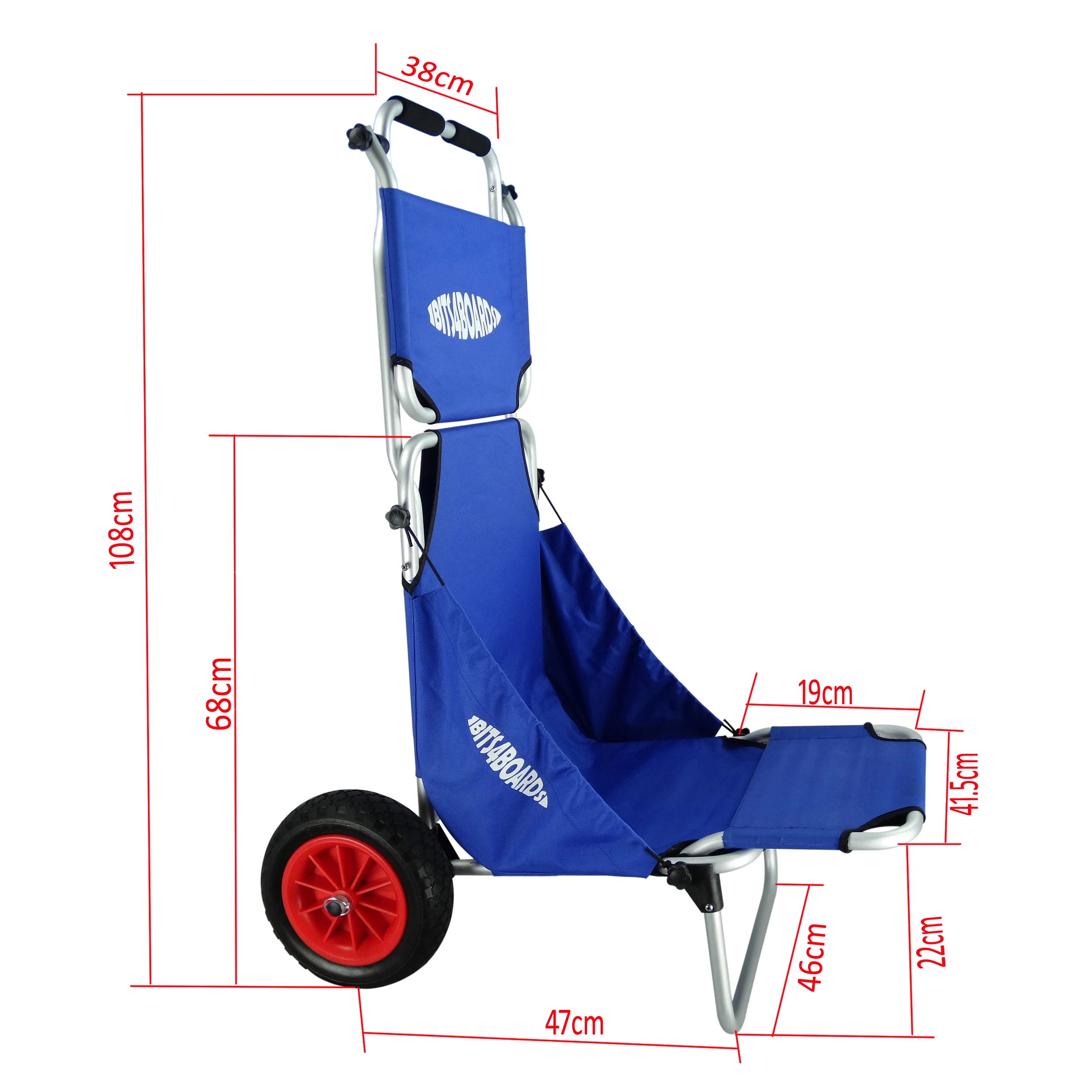 utility convertible rolling foldable fishing cart caddy aluminum fishing cart with pneumatic wheel