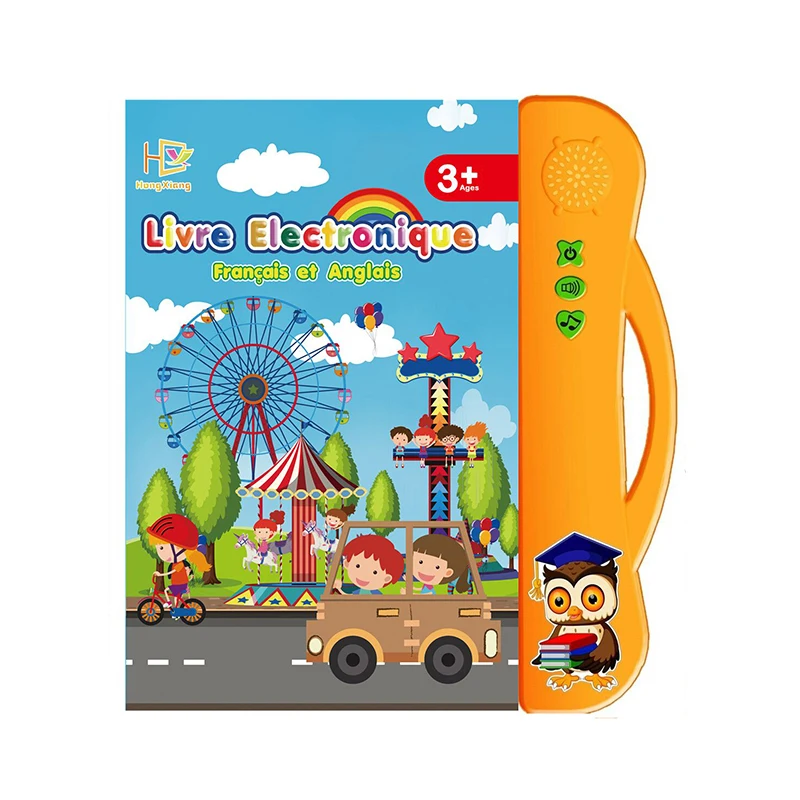 2021 NEW arrival Learning E-books playset toys with paintbrush French and English Bilingual Language