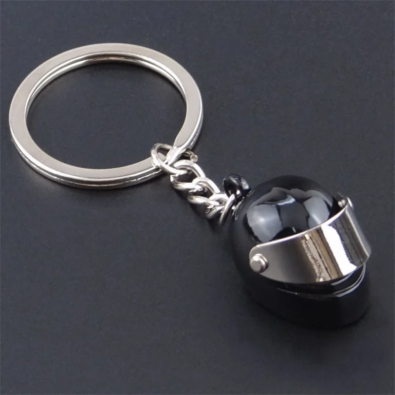 Wholesale Custom Logo 3D Blank Key Chain Helmet Design Zinc Alloy Metal Keychain