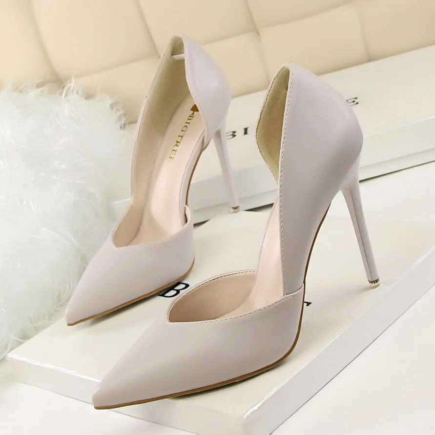 Wholesale Low Heel Ladies Pumps New Designer High Heeled Pointed Toe Ladies Pumps Sexy Elegant Women Heels