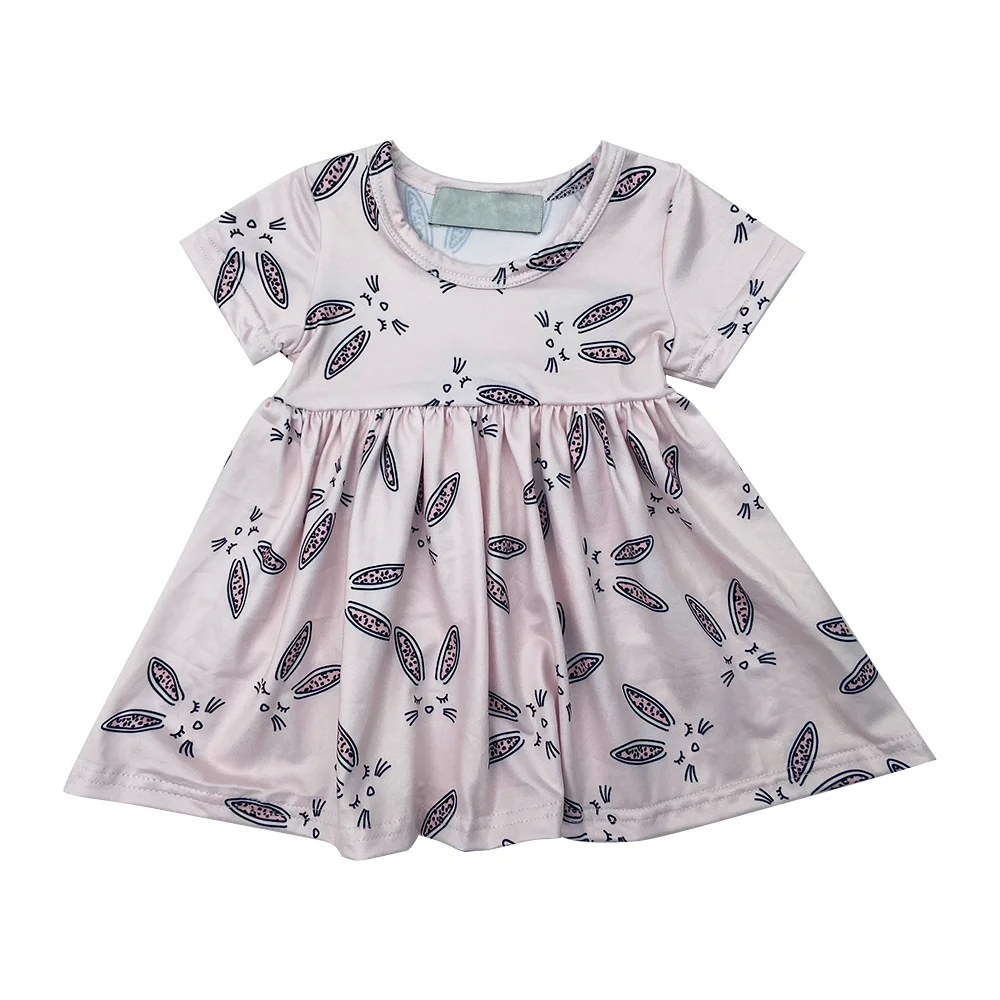 Qingli OEM Baby Girl Polka Dot Dress Short Sleeve Baby Girl Casual Dress Designs Cheap Dress Child Casual