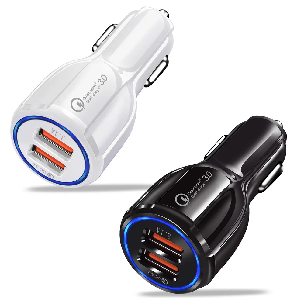 OEM Android car charger Qc3.0+3.1A Quick Charge Usb Car Charger for Samsung Note 9 S10 S9 S8