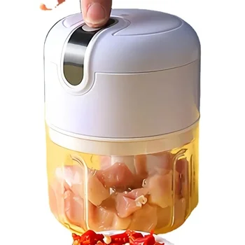 Multifunctional Kitchen Food Processor Mini Electric Garlic Masher Garlic Press Garlic  Vegetable Slicer Ginger  Pepper masher