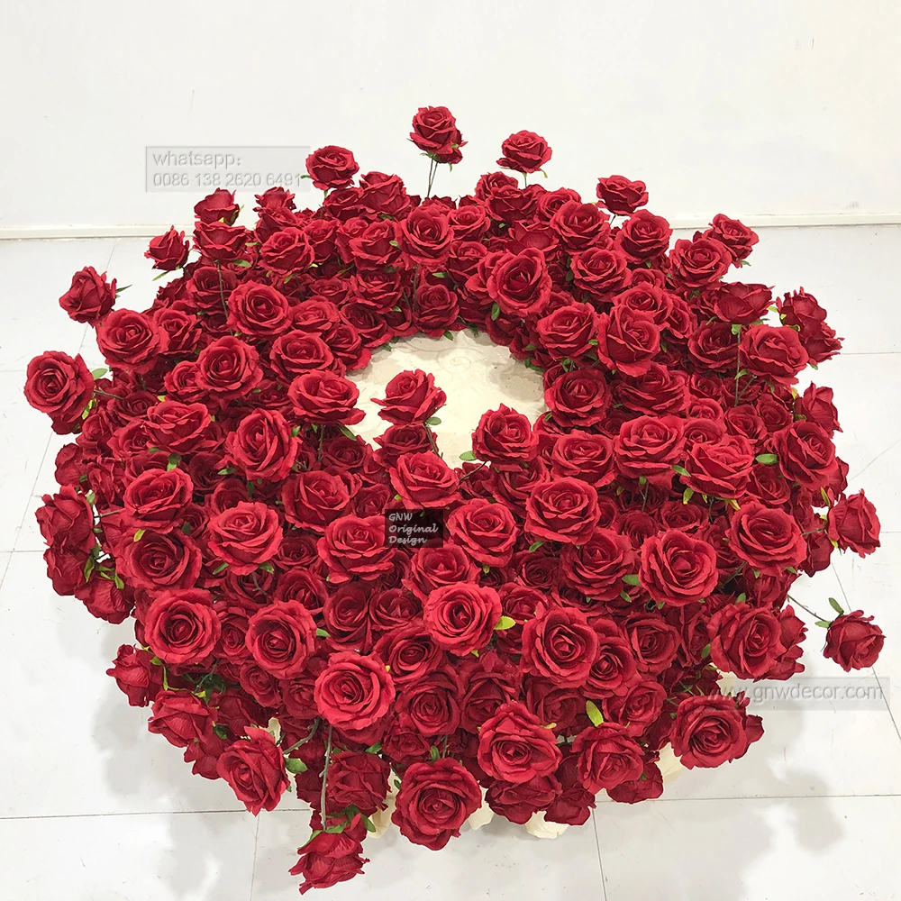 GNW Cake Table Flower for wedding party event decoration Flower artificial silk flower beautiful design Rose greenery decor