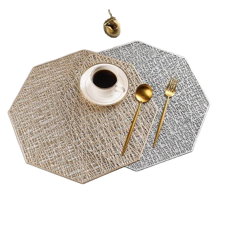 Новинка для Amazon, лучшее качество, креативный восьмиугольный полый изоляционный коврик, однотонные простые японские ненастольные коврики