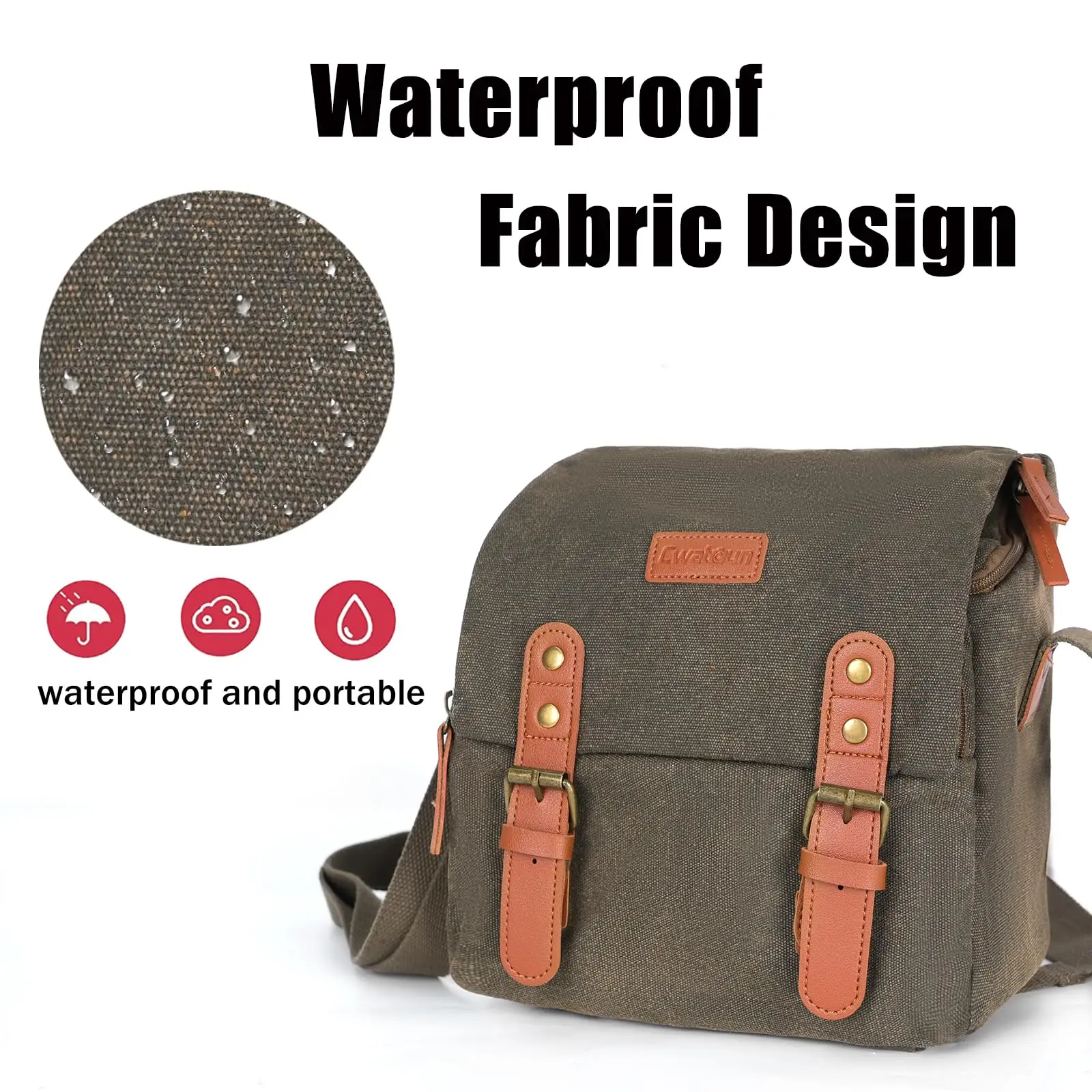 Custom Canvas Travel Little Vintage Camera Gear Bag Shoulder Small Waterproof Dslr Crossbody Camera & Video Bags for Photography