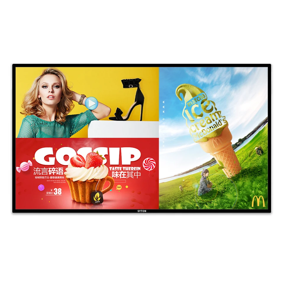 Factory Price Mount Wall Media Player CE ROHS Shop Led Digital Signage Display Wifi LCD Advertising Screen