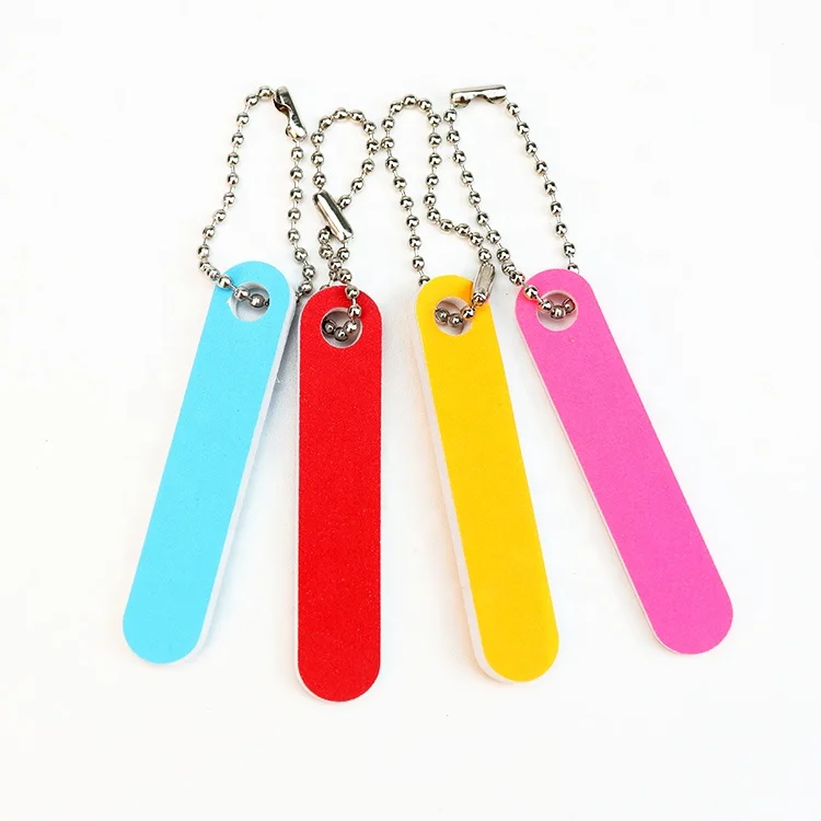 Фабрика ZIRI поставляет Одноразовые Инструменты для маникюра, красочные наждачные бумажные пилки для ногтей, наждачная доска, мини пилка для ногтей с брелком