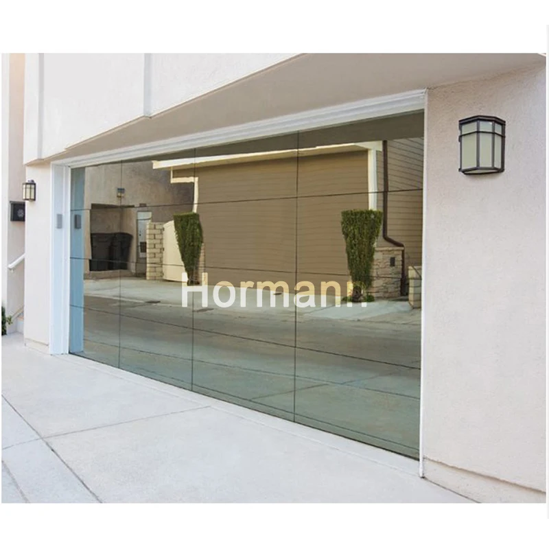 High Quality Glass Aluminum Garage Door Intelligent Automatic Operation Segment Garage Door