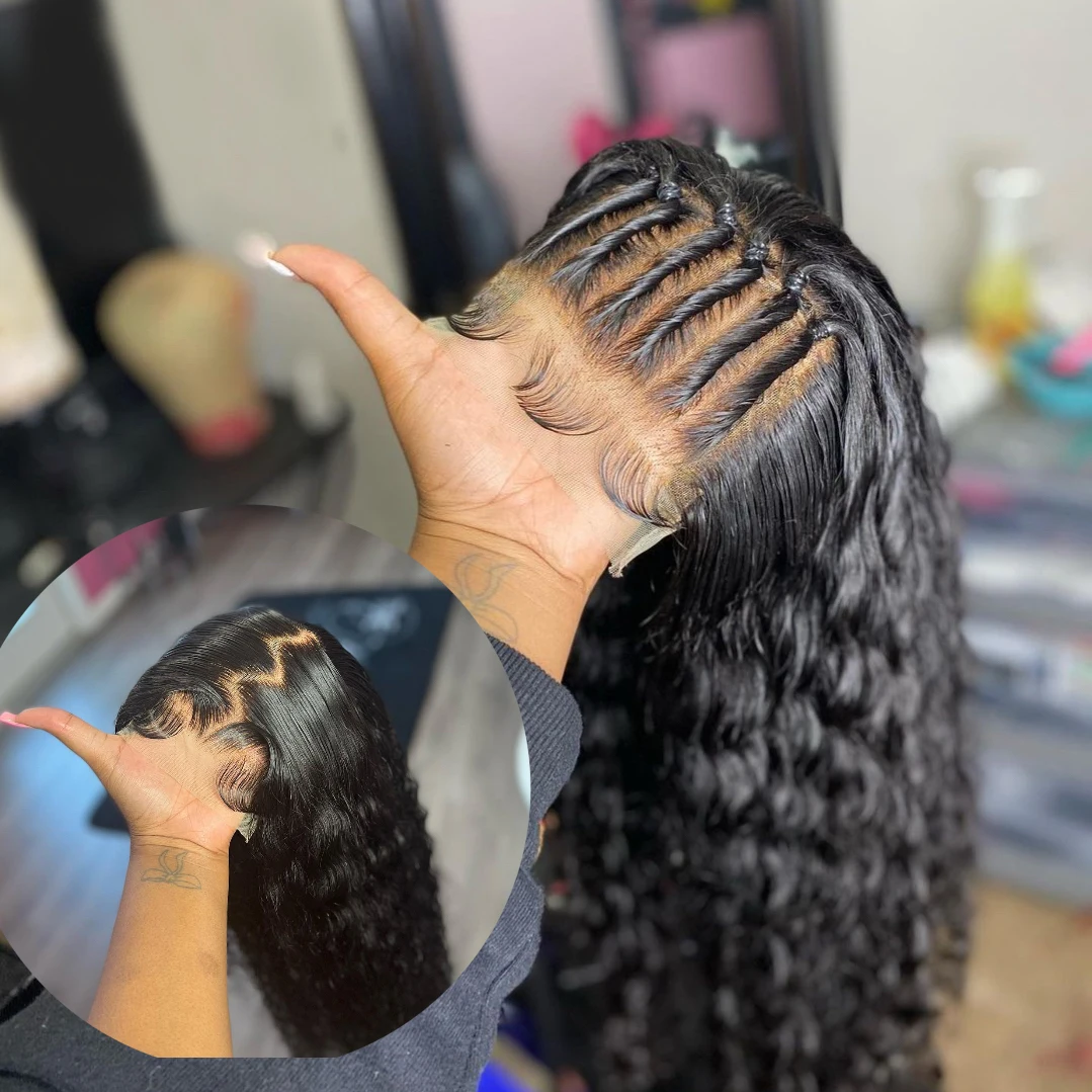 Brazilian Human Hair Highlight Lace Front Wigs Human Hair Kinky Curly HD Lace Frontal Wigs Vendor Full Lace Wigs For Black Women