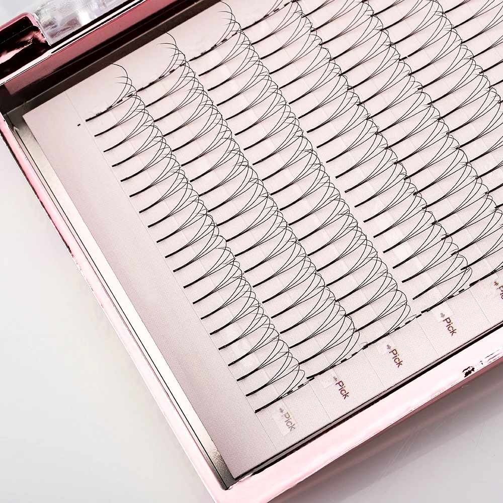 SP EYELASH Long stem Pre Made Fanned Volume Eyelash Extension 3D 4D 5D 6D Fans Lashes 12 Rows