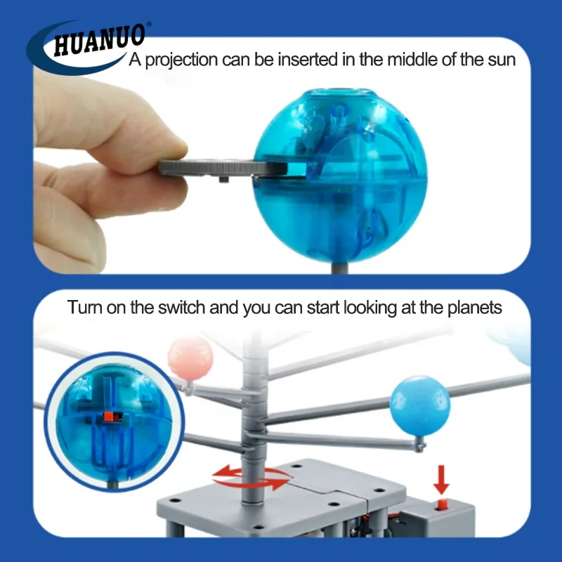 Assembly educational rotating power planet toys set kids diy learning stem toys science