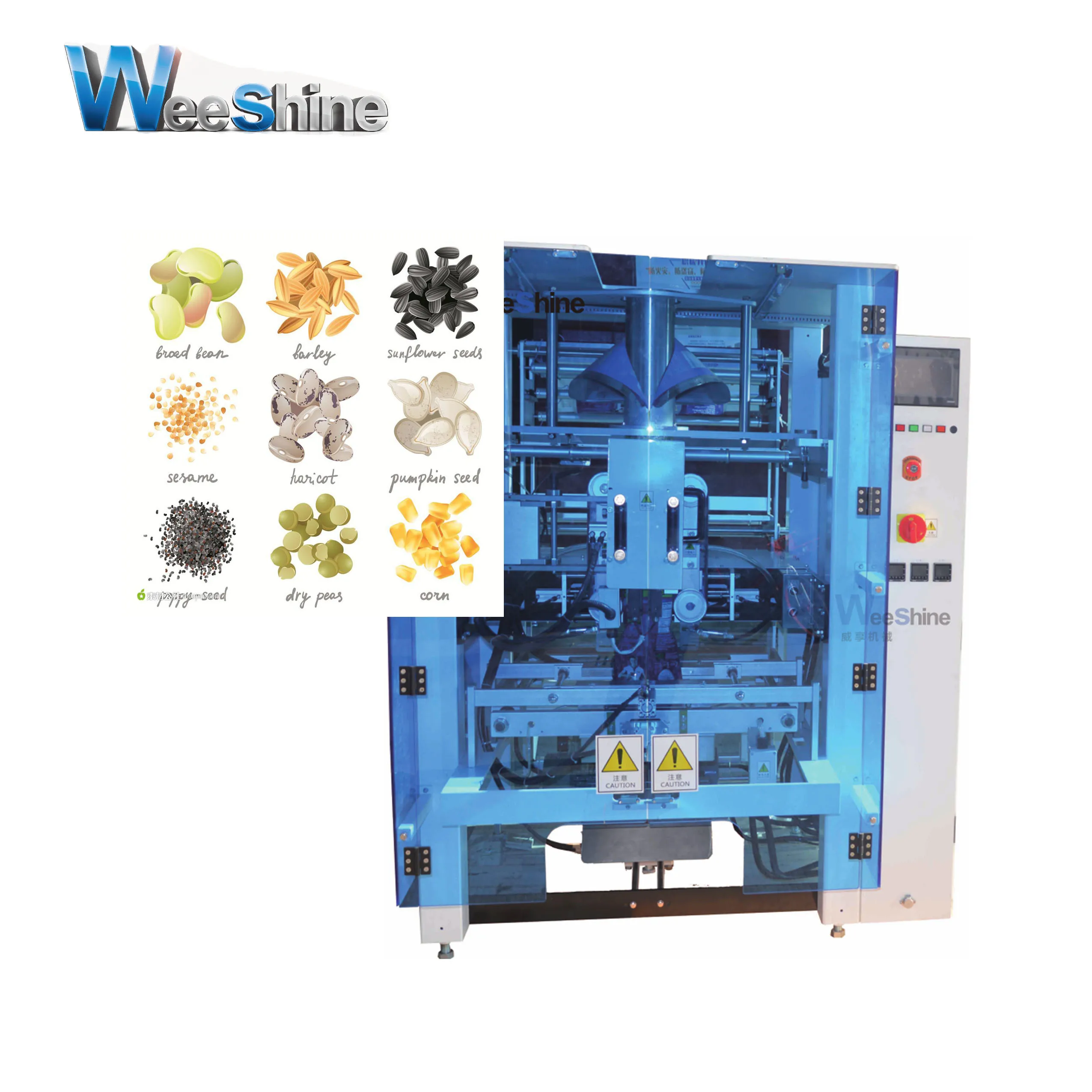 Автоматическая зерна цветок и семена овощных культур Omron PLC управления весом вертикальная упаковочная машина