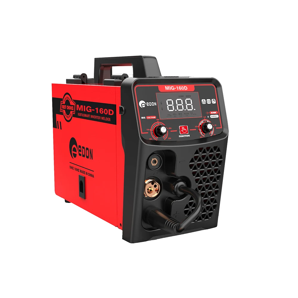 Эдон MIG-160T 110v 220v портативный небольшой газовый gasless флюсовой сердцевины Сварка металлическим электродом в инертном газе tig сварочный аппарат
